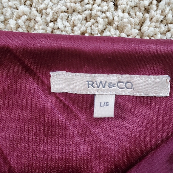 Burgundy RW&Co side gather dress - Picture 5 of 5